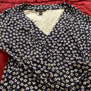 Lauren Ralph Lauren Floral ruched top
